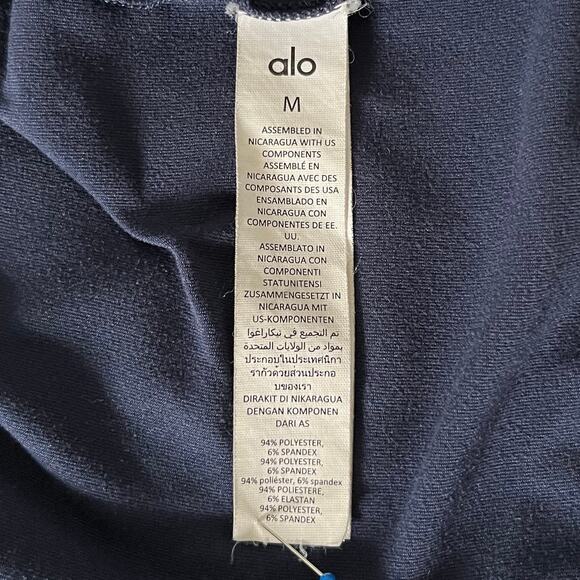 Alo Men’s Conquer Reform Crewneck Long Sleeve Navy Size M - EUC - Picture 5 of 5